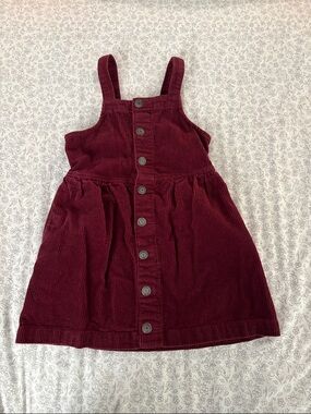 Cat & Jack Maroon Corduroy Pinafore Dress